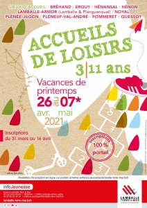 Centre de Loisirs des 3-11 ans pendant les vacances de printemps 2021