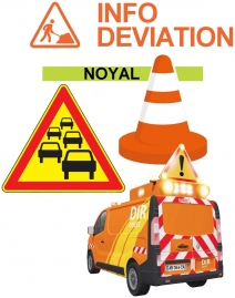 La DIR Ouest va procéder à une fermeture temporaire et partielle de la RN12 dans le sens Rennes-Brest avec déviation par le bourg de Noyal