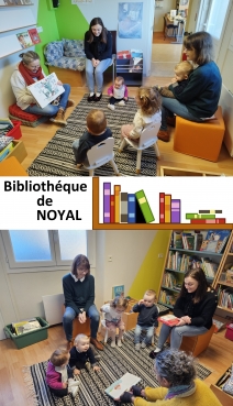Bibliothéque de Noyal: lectures d'histoires aux tout-petits.